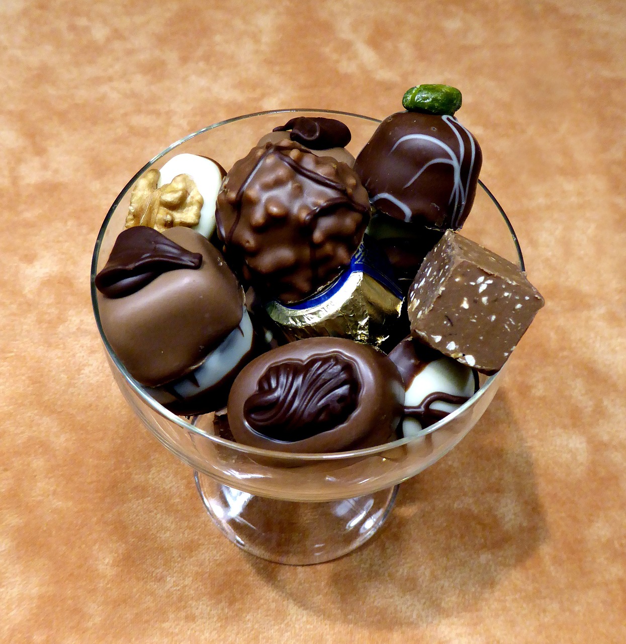 walnut pralines chocolate sweet free photo