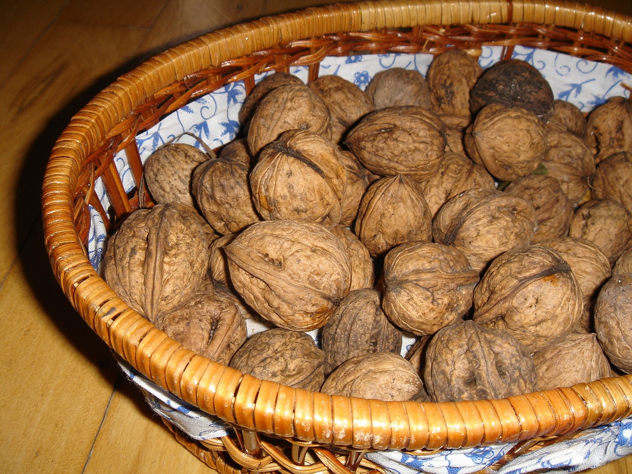 walnuts in the basket nuts healthy free photo