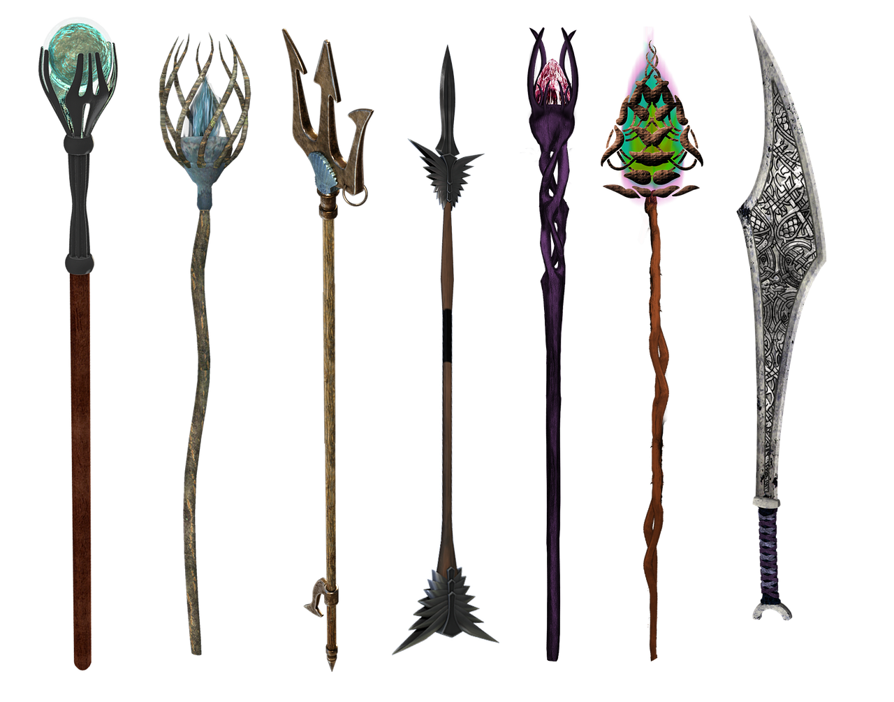 Wand Magic Fantasy Staff Trident Free Image From