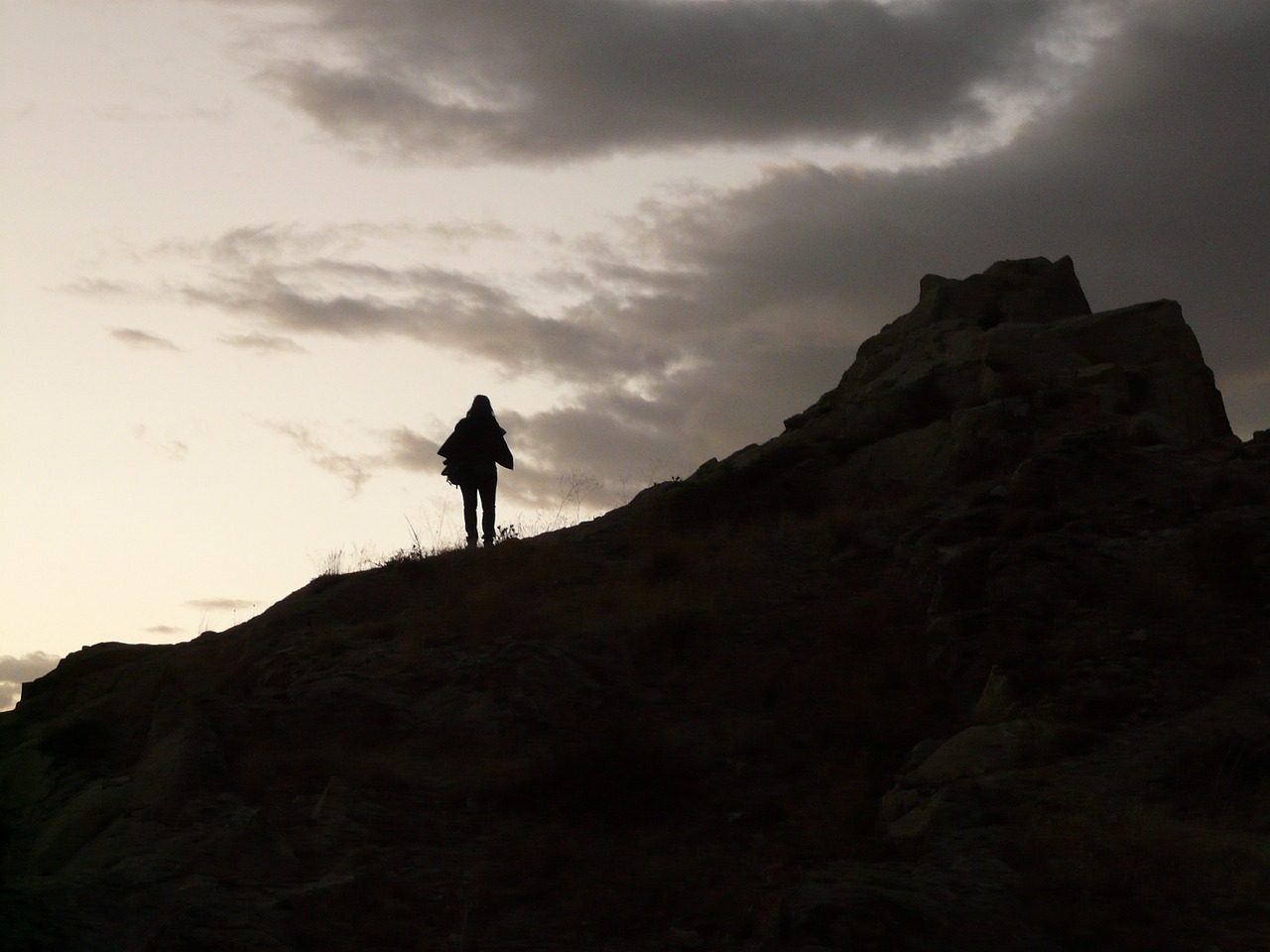 wanderin hike silhouette free photo