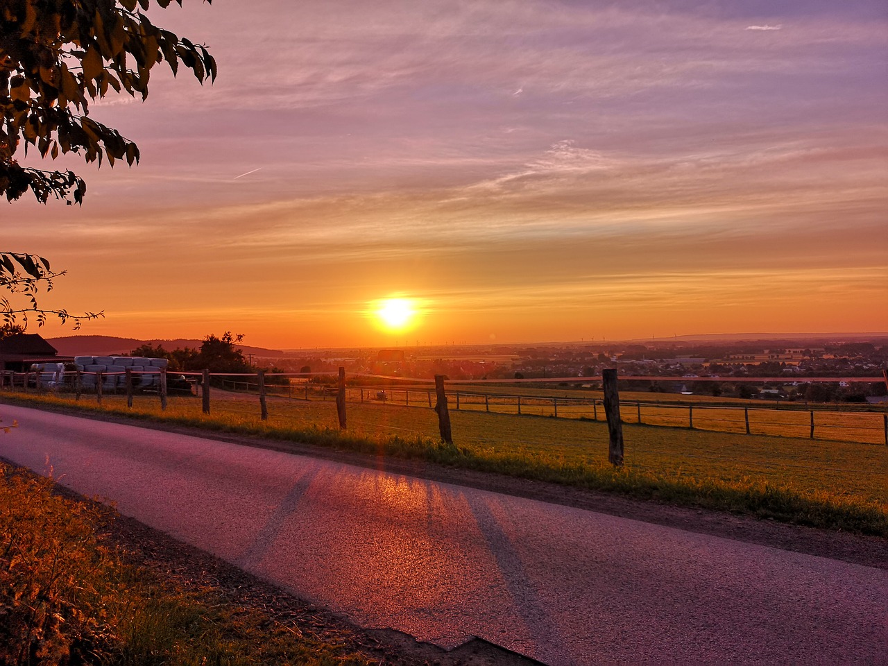 wanderwärts  sunset  fields free photo