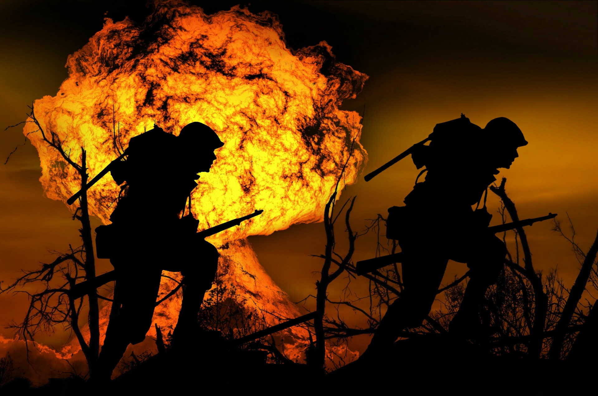 explosion war soldier free photo