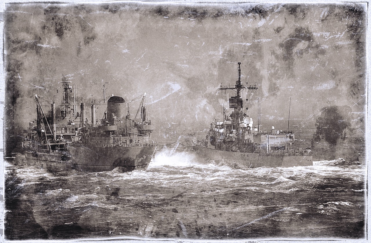 war ship  battle  ocean free photo