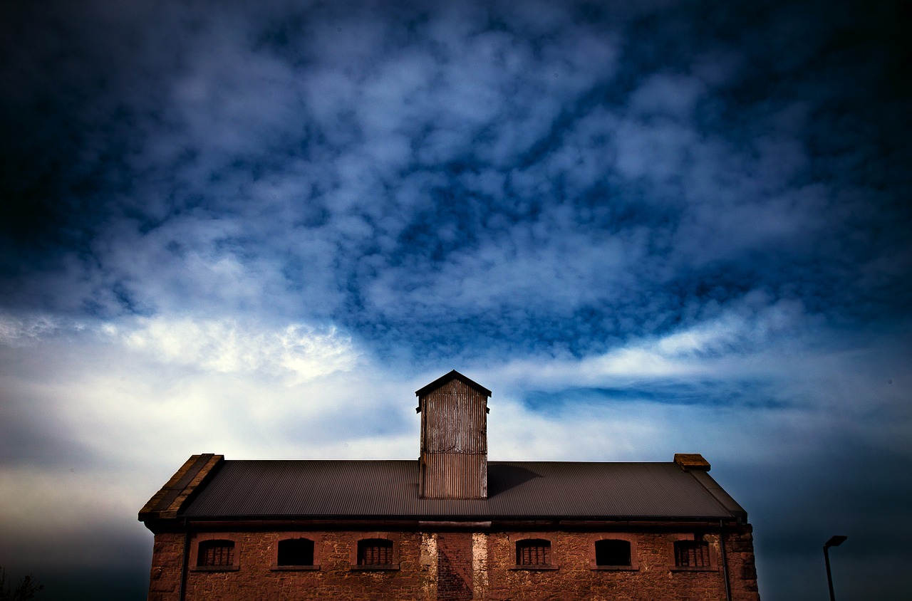 warehouse industrial sky free photo
