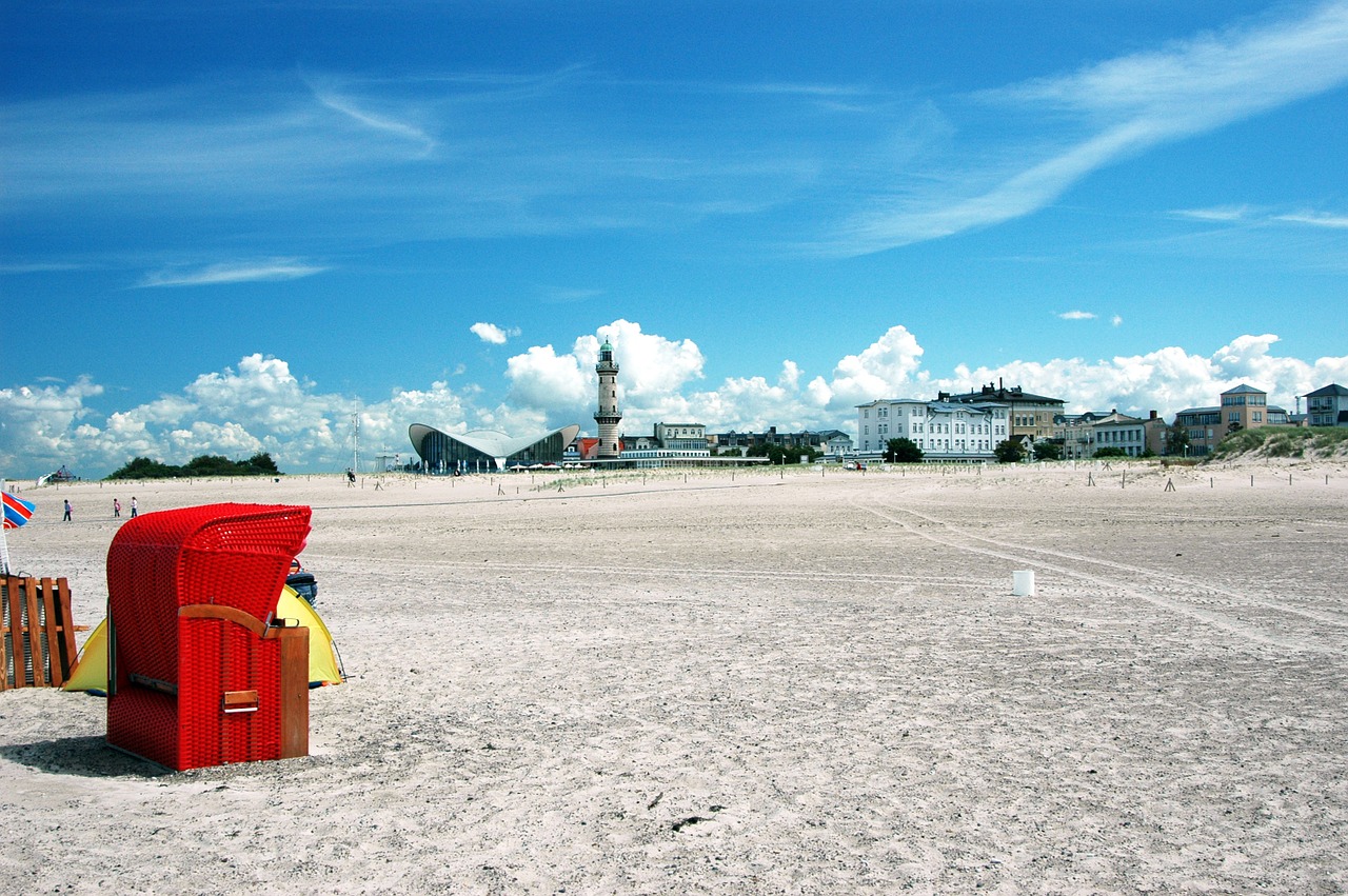 warnemünde beach beach chair free photo