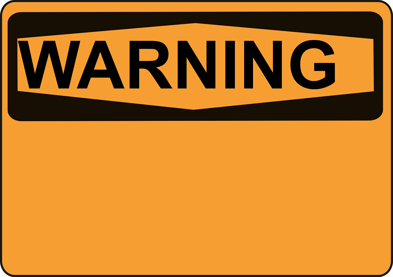 warning sign orange free photo