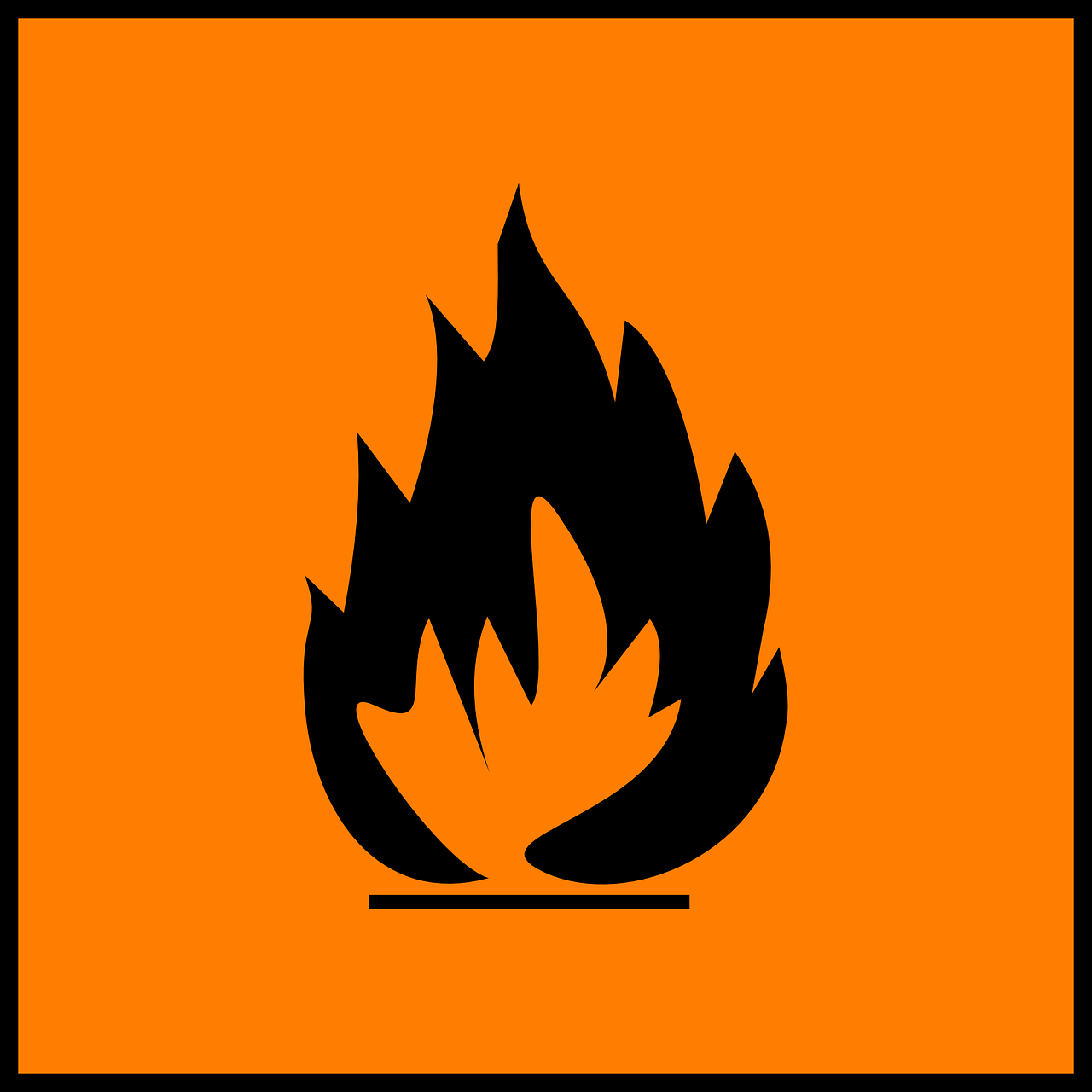 warning flame hazard free photo