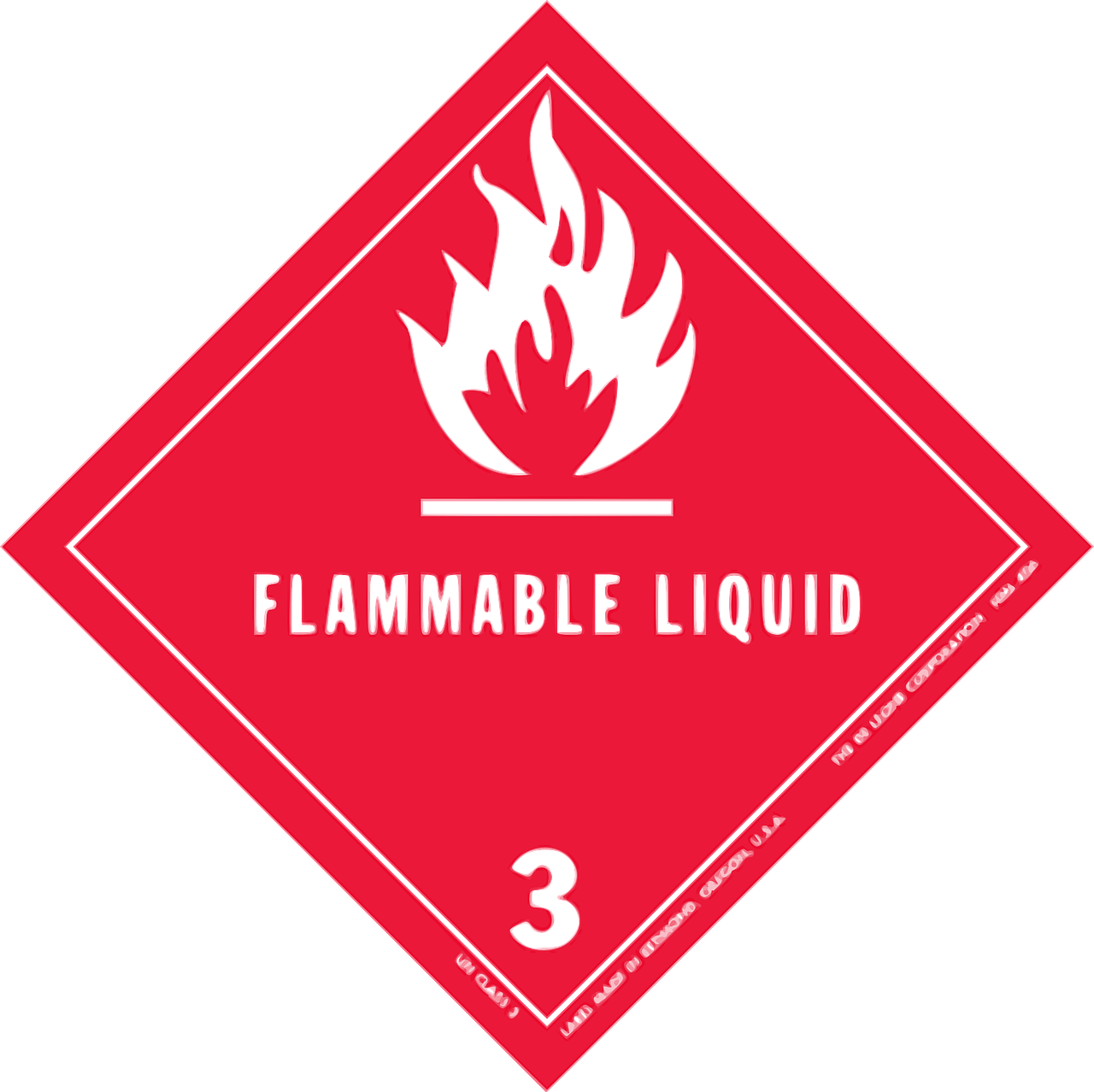 warning hazard flammable free photo