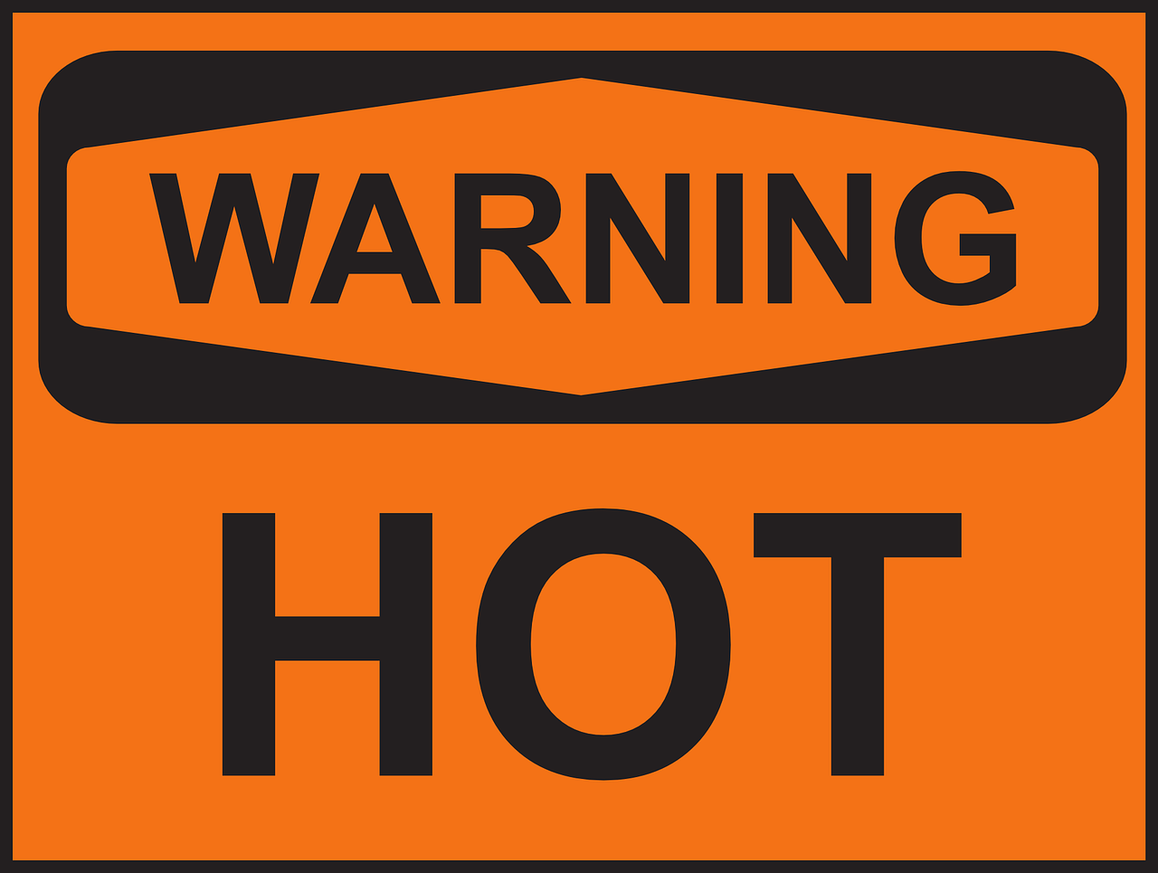 warning hot surface free photo