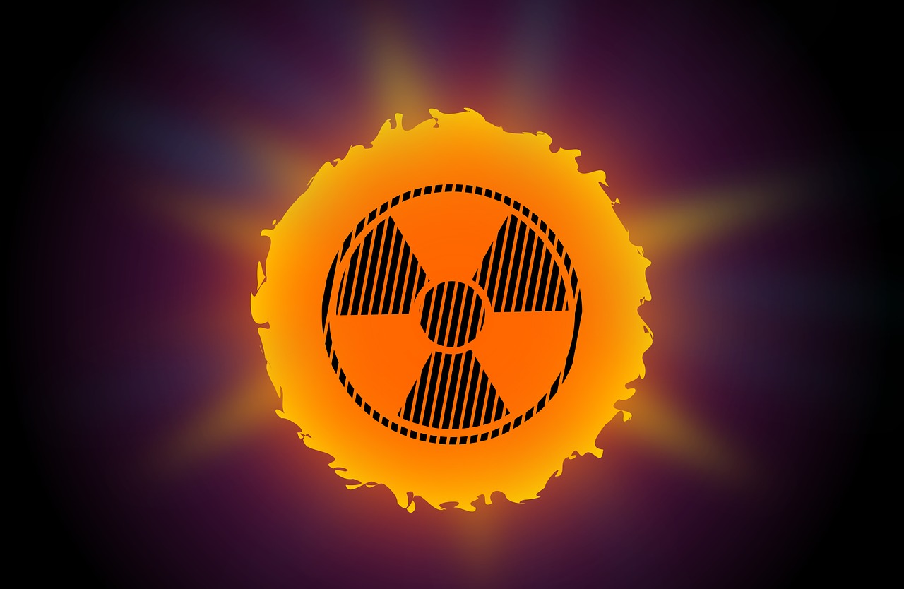 warning sun radioactive free photo