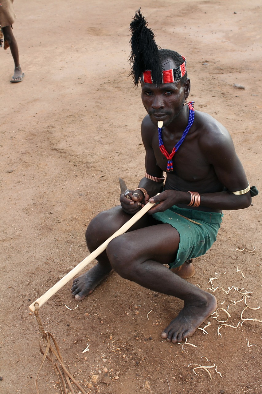 warrior hamar ethiopia free photo