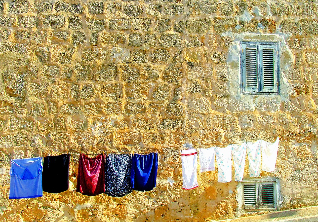 washing day washing mediterranean scene free photo