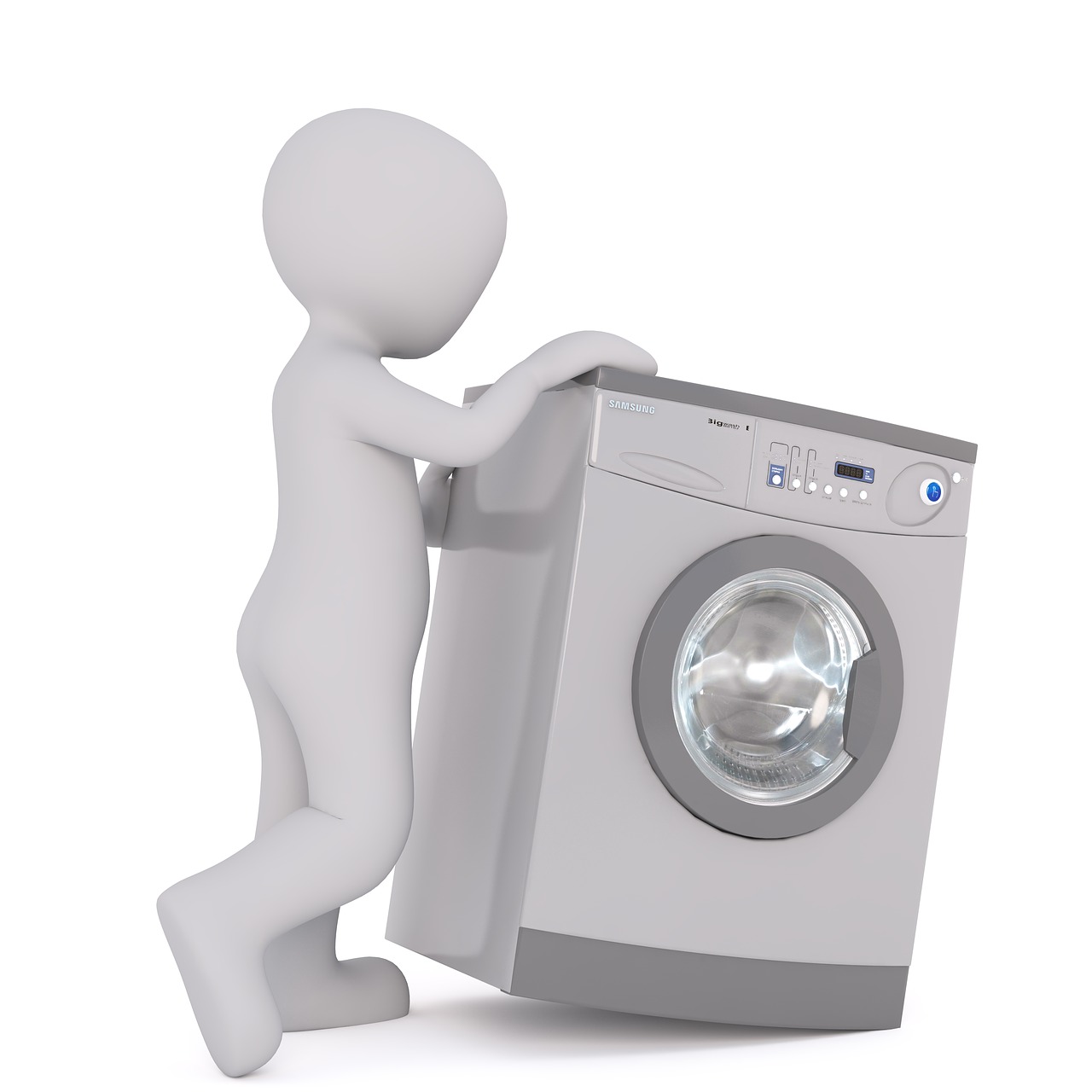 washing machine white male 3d model free photo