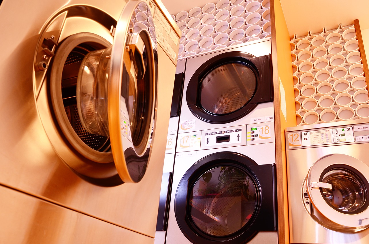 washing machine  dryer  launderette free photo