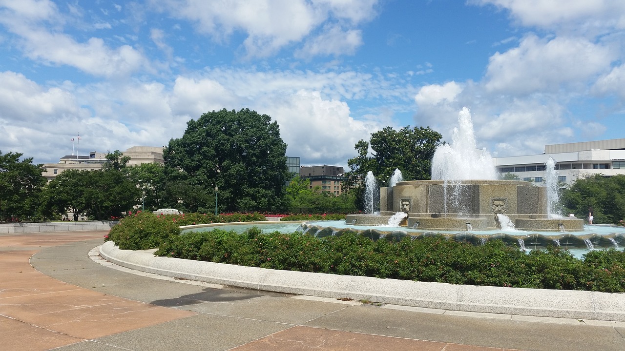 washington dc fountain sunny free photo