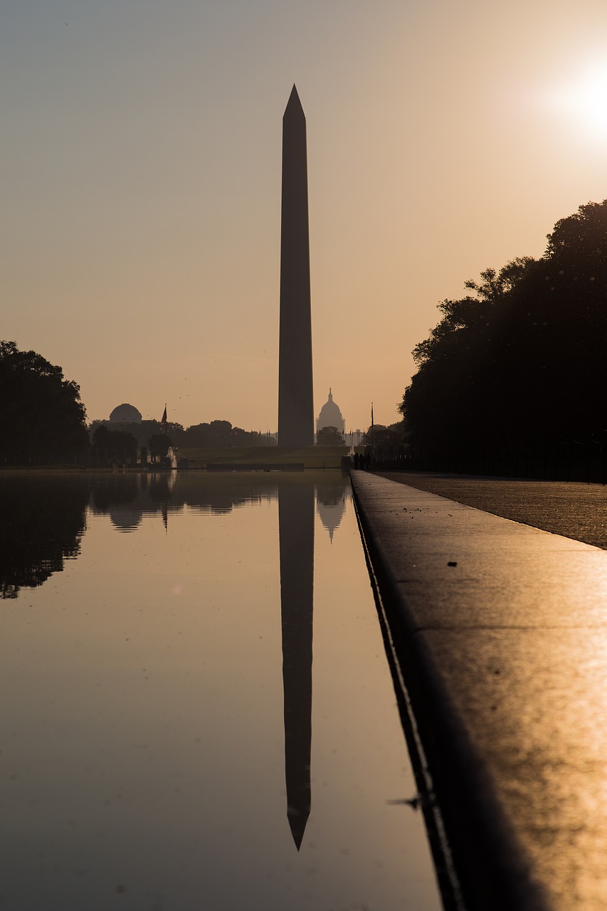 washington monument washington dc reflecting pool free photo