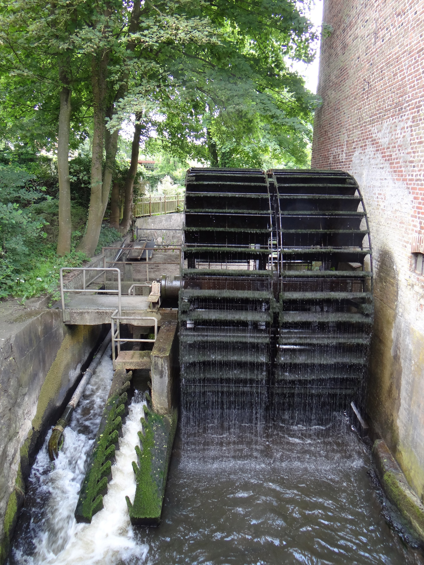 flow water wheel ribe free photo