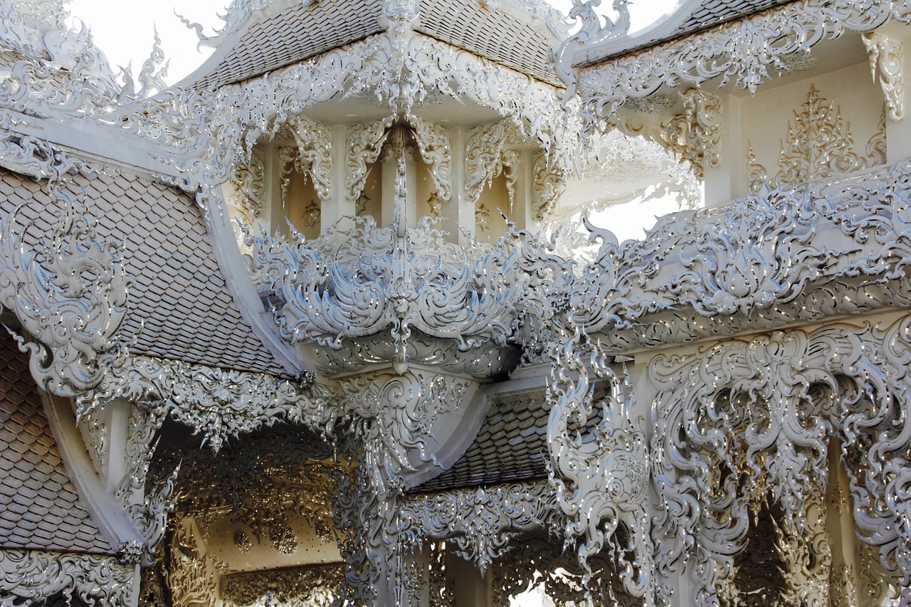 wat rong khun temple thailand free photo