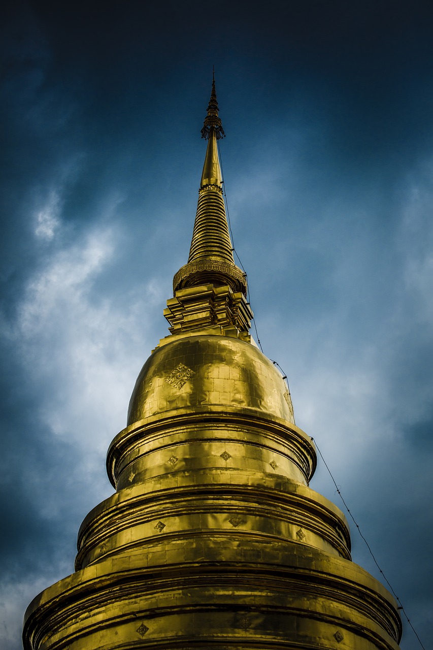 wat suan dok pagoda buddhism free photo