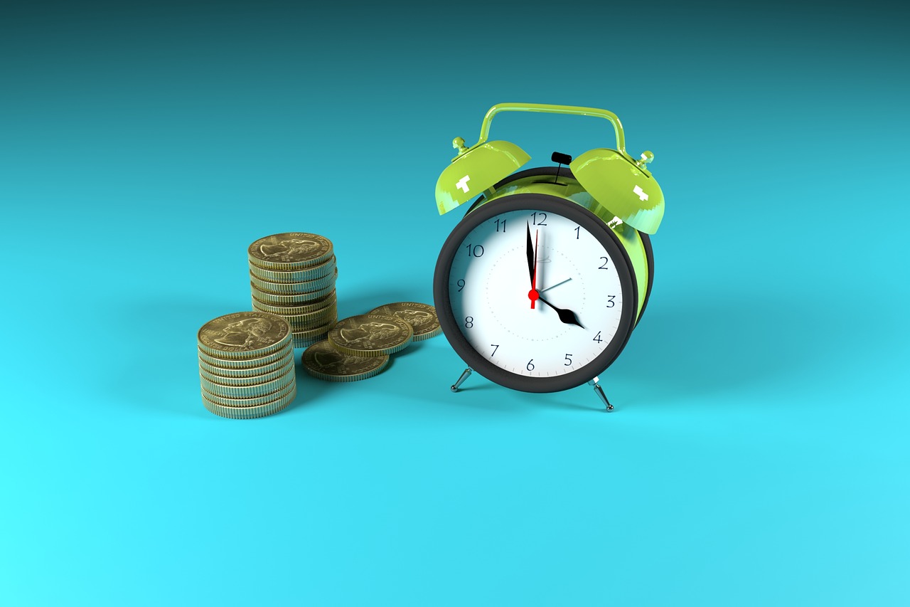 watch 3d  clock  coins free photo