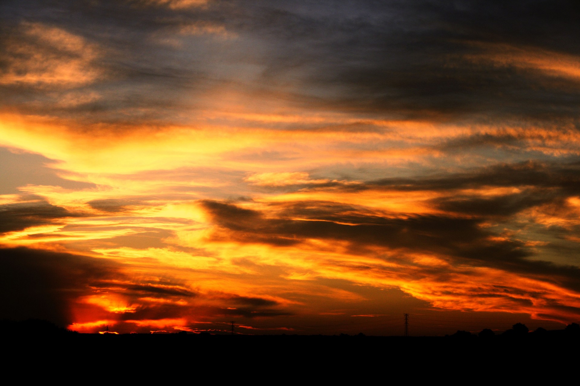 sky sunset vivid free photo