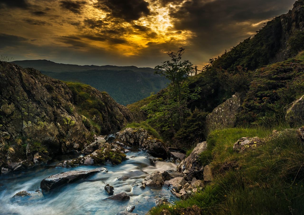 water waterfall lake district free photo