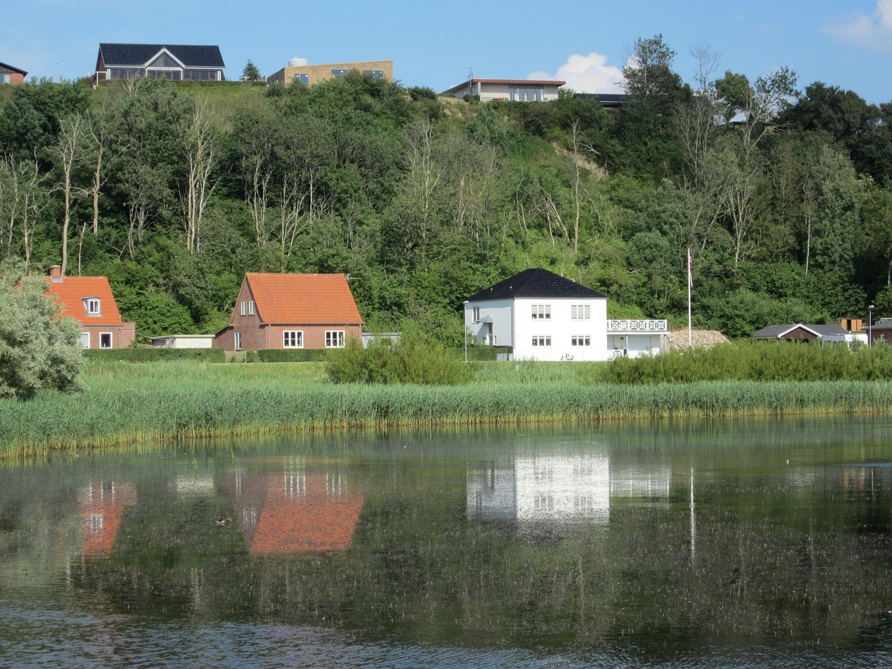 water houses denmark free photo