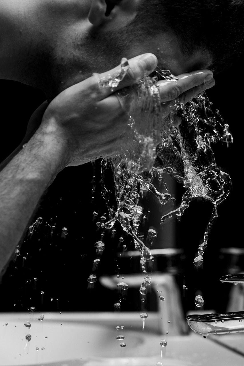 water man black and white free photo