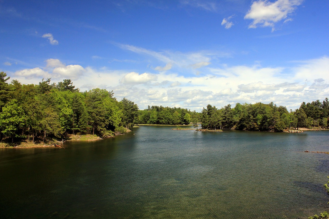 water new york-canada border landscape free photo