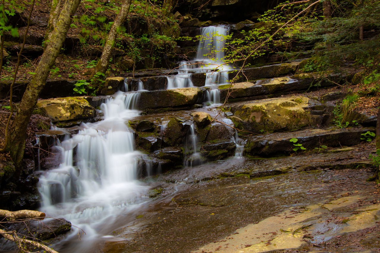 water cascade nature free photo