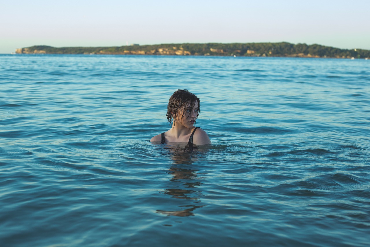 water woman swimming summer free photo