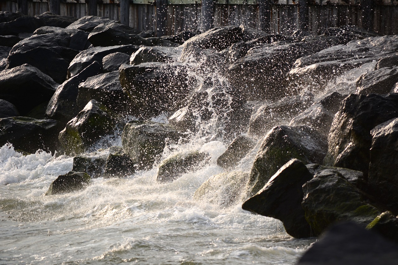 water rocks storm free photo