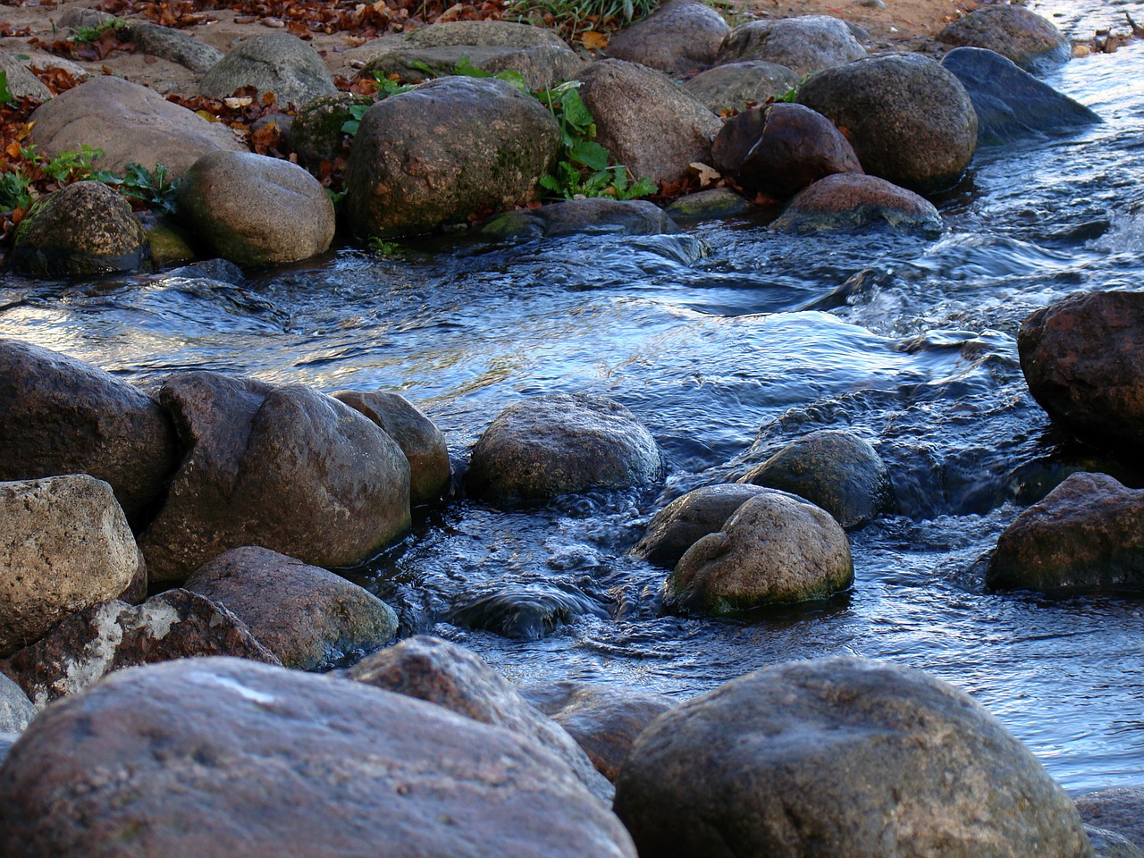 water stone stream free photo