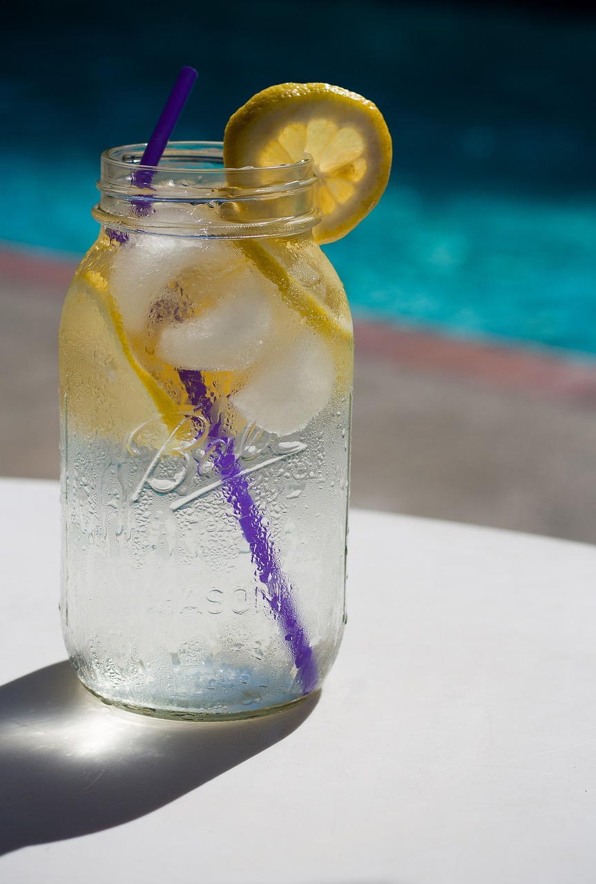 water lemon pool free photo