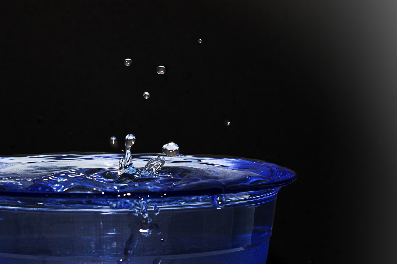 water drip blue free photo