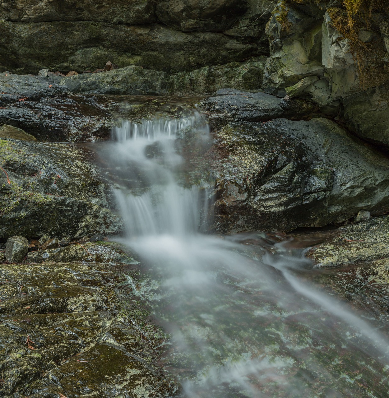 water long exposure rock free photo