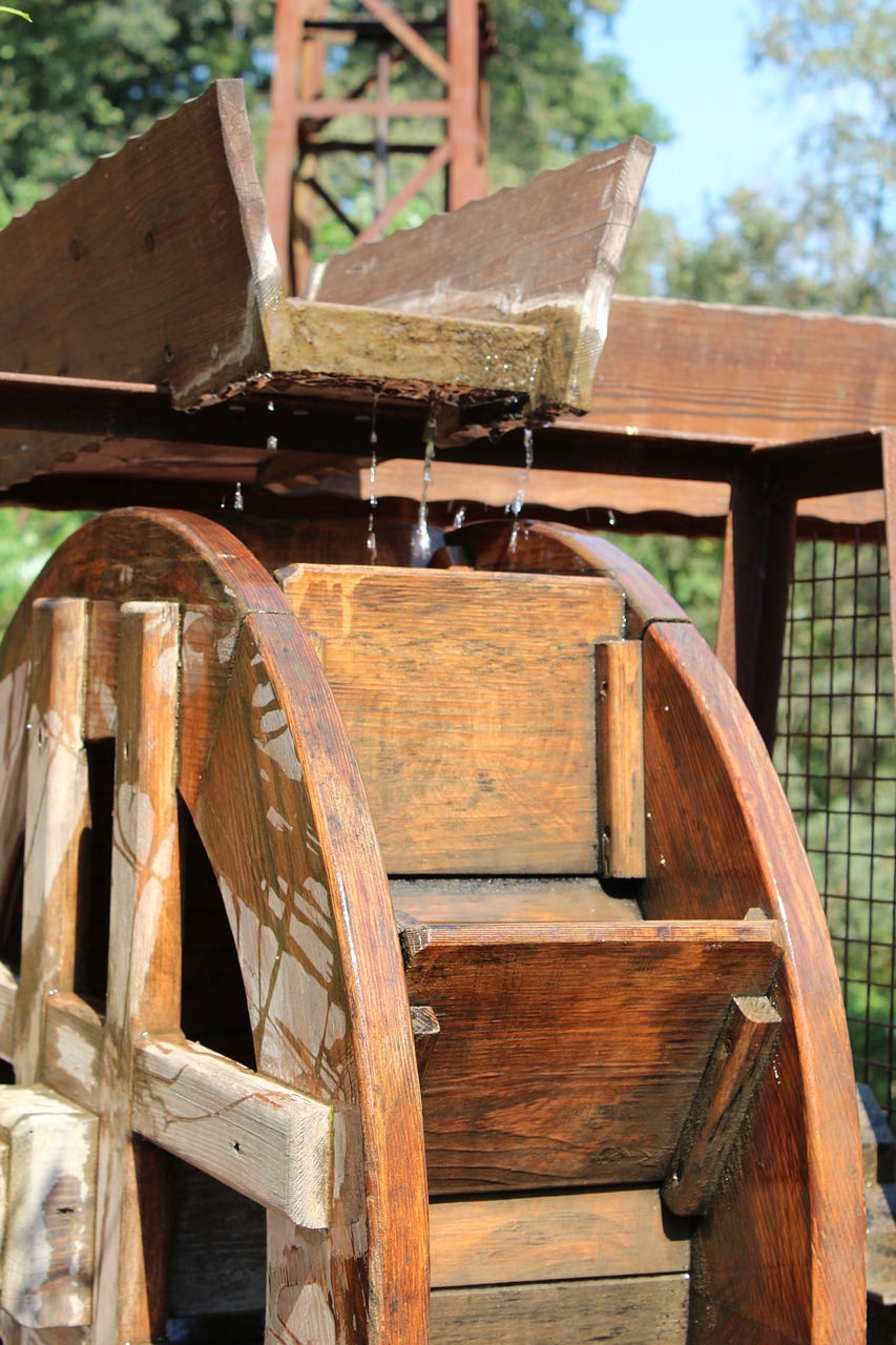 water wheel wet free photo