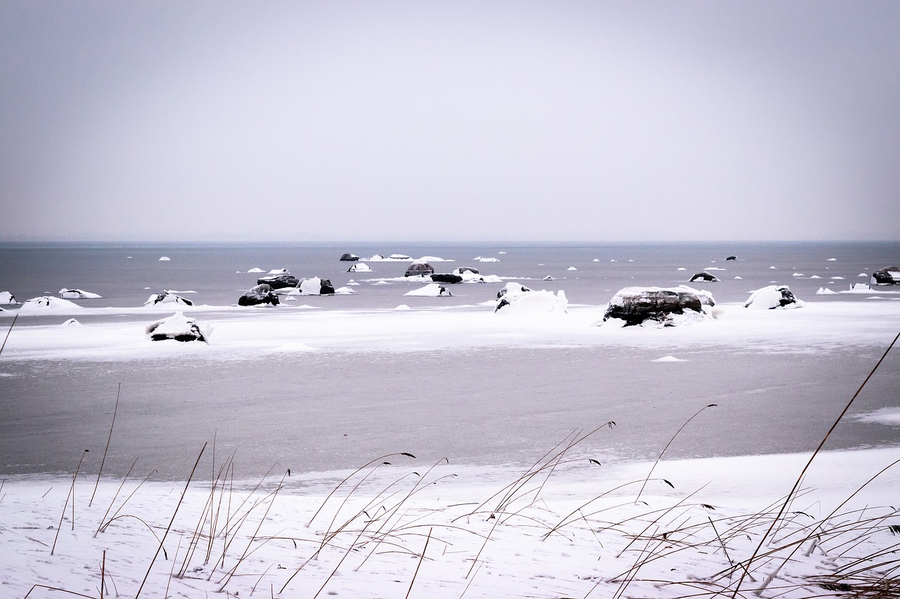 water lake frozen free photo