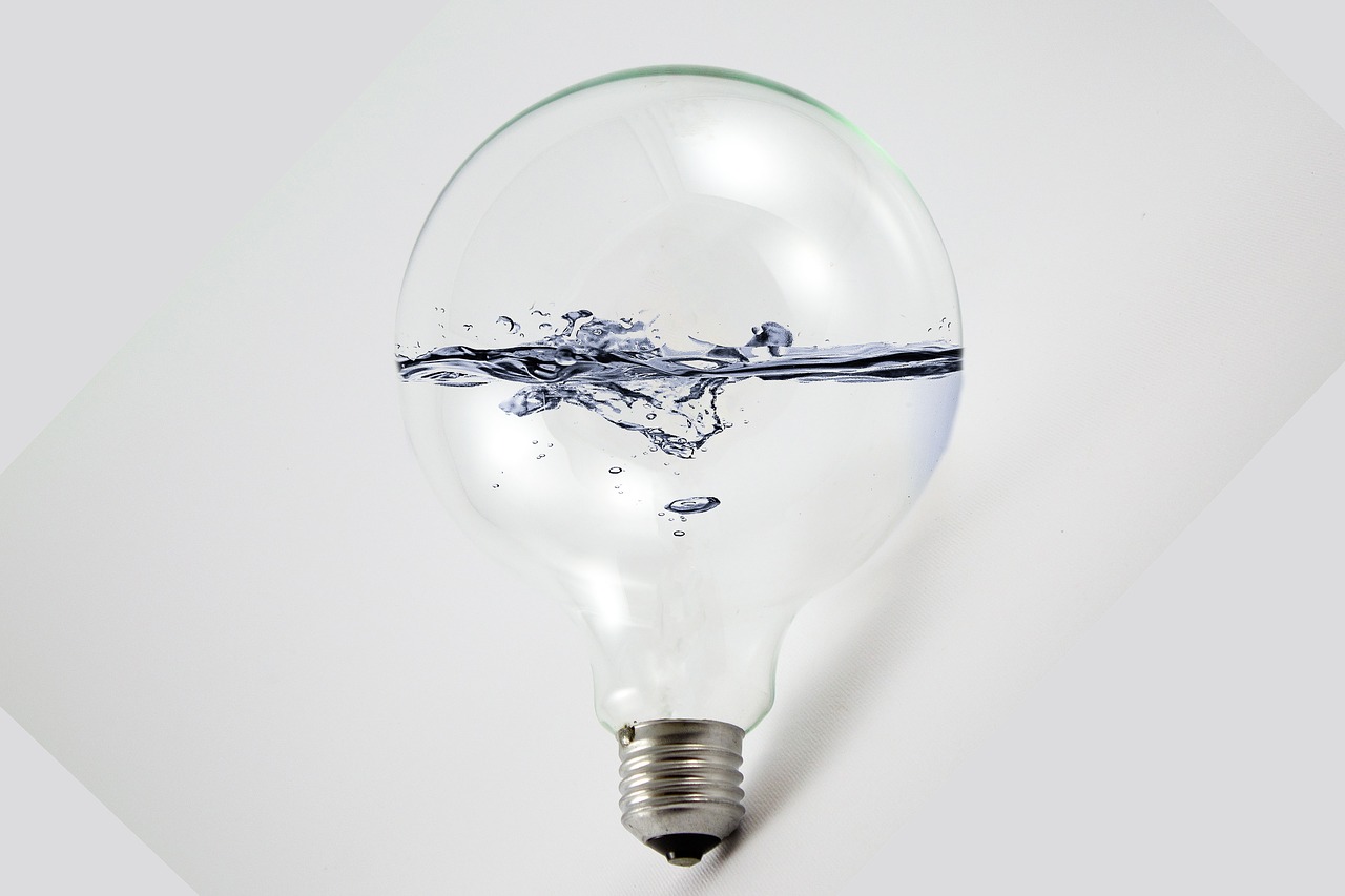 water light bulb photoshop free photo