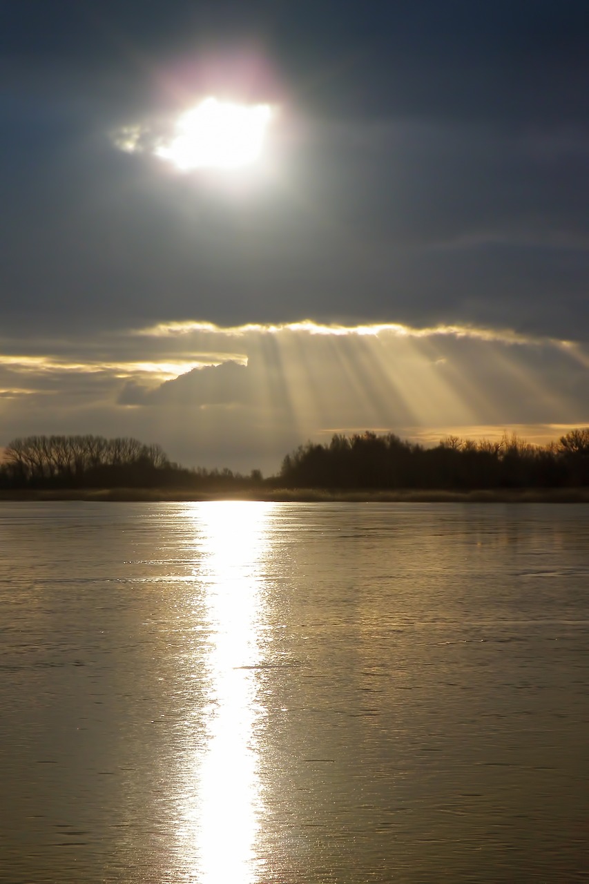 water lake clouds free photo