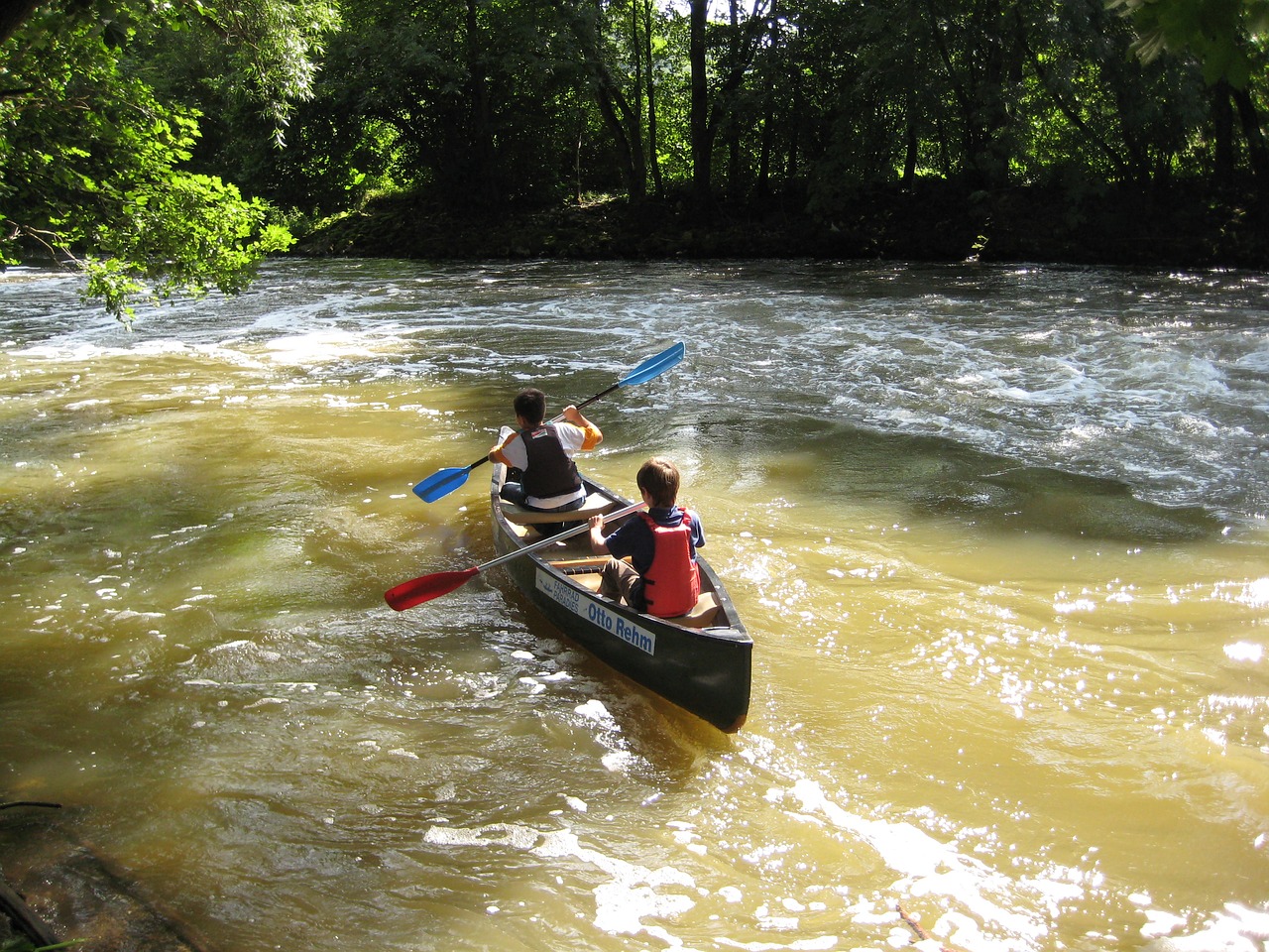 water canoeing river free photo