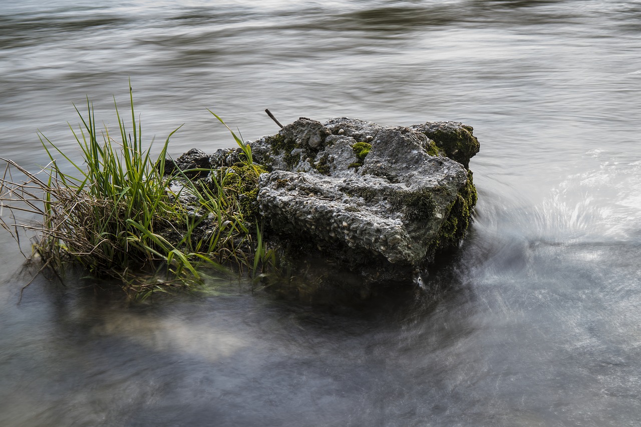 water stone grass free photo