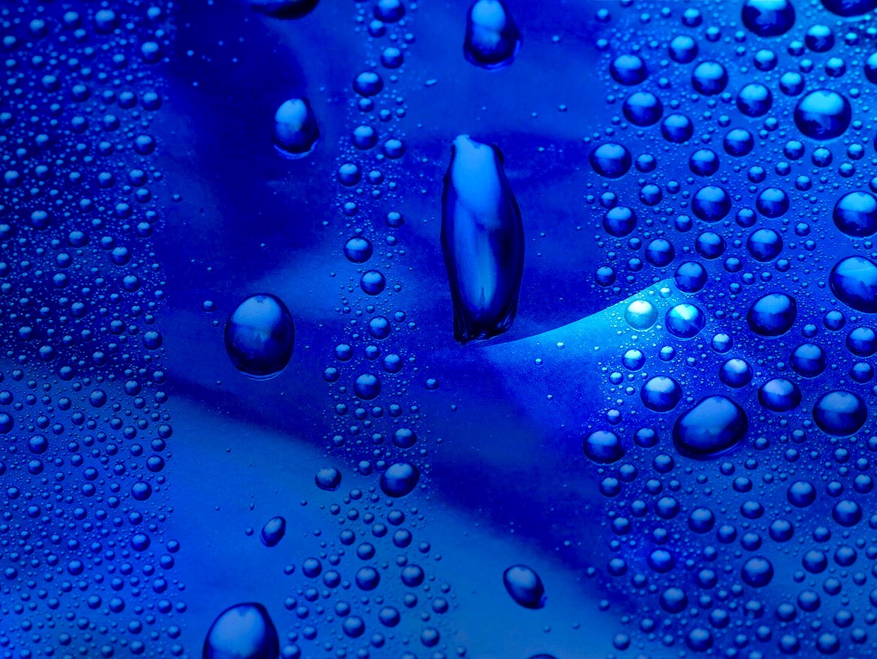 картинки дождя синие