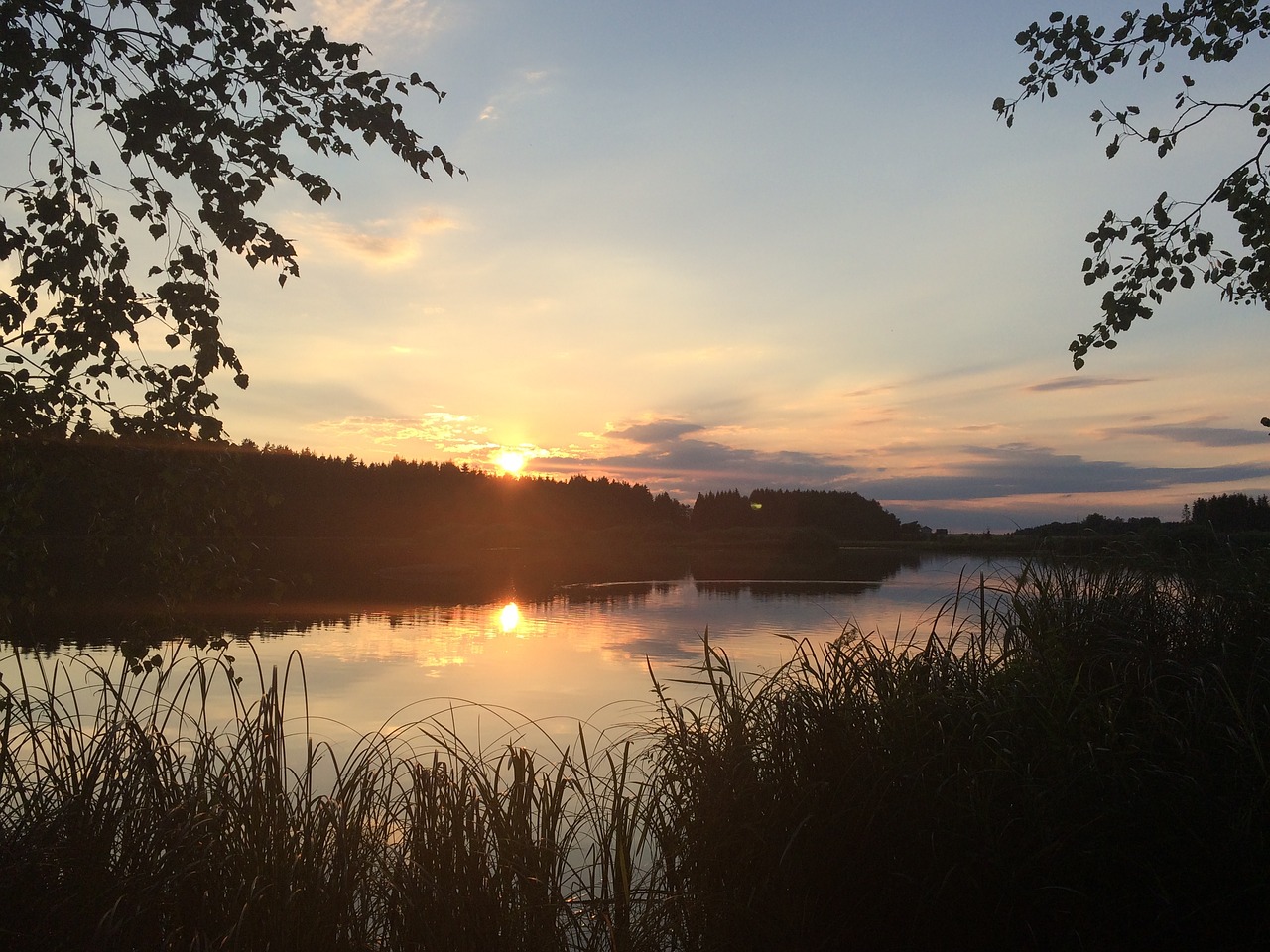 water sunset nature free photo