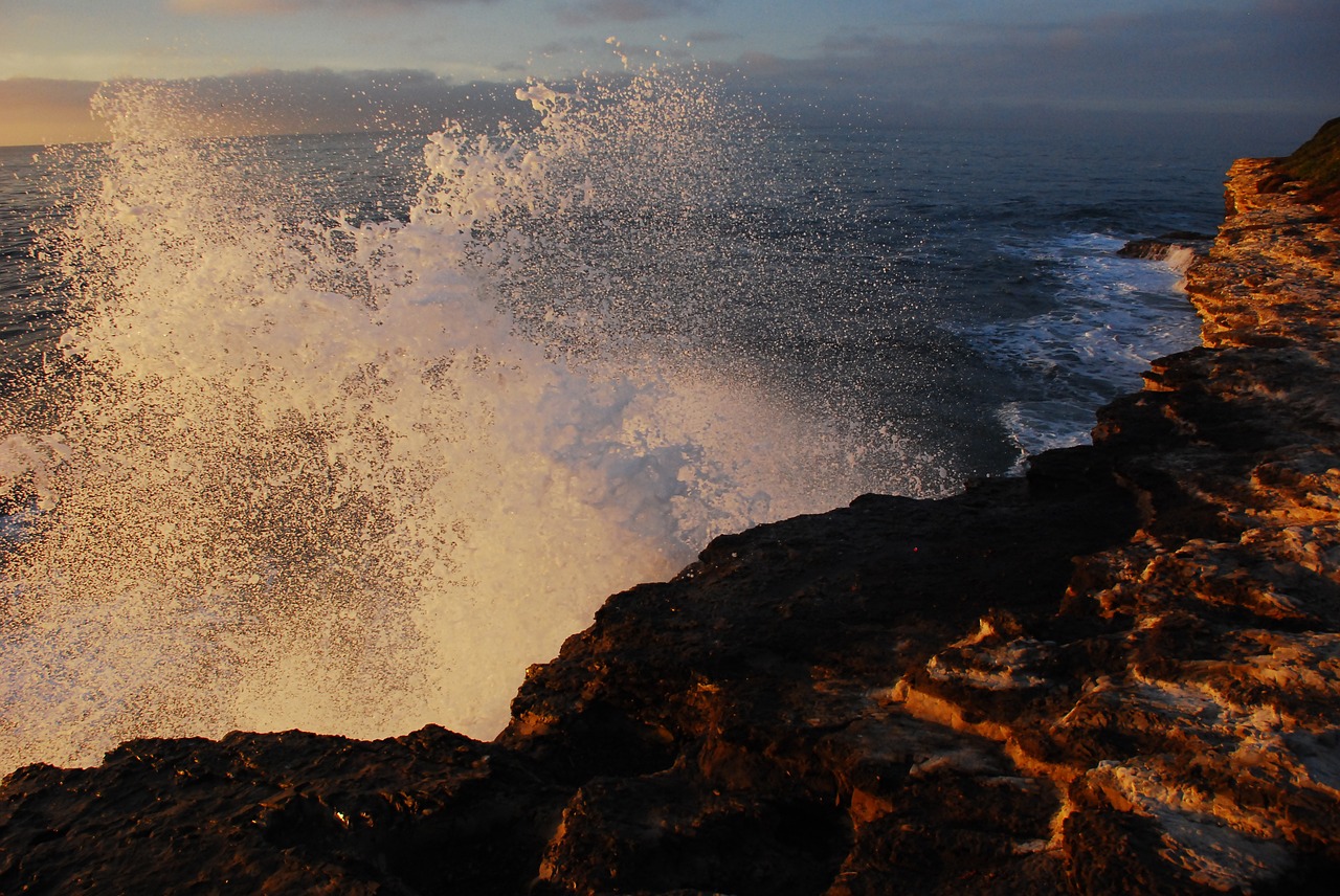 water cliff nature free photo