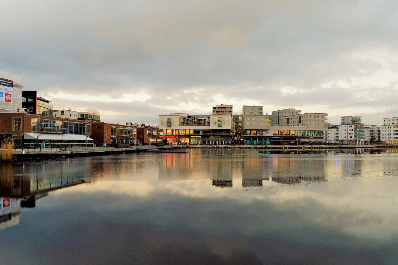 water lake jönköping free photo