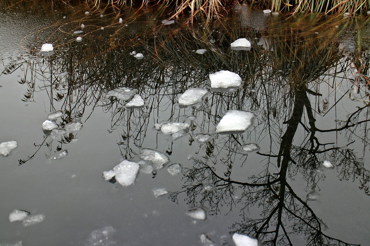 water ice mirroring free photo