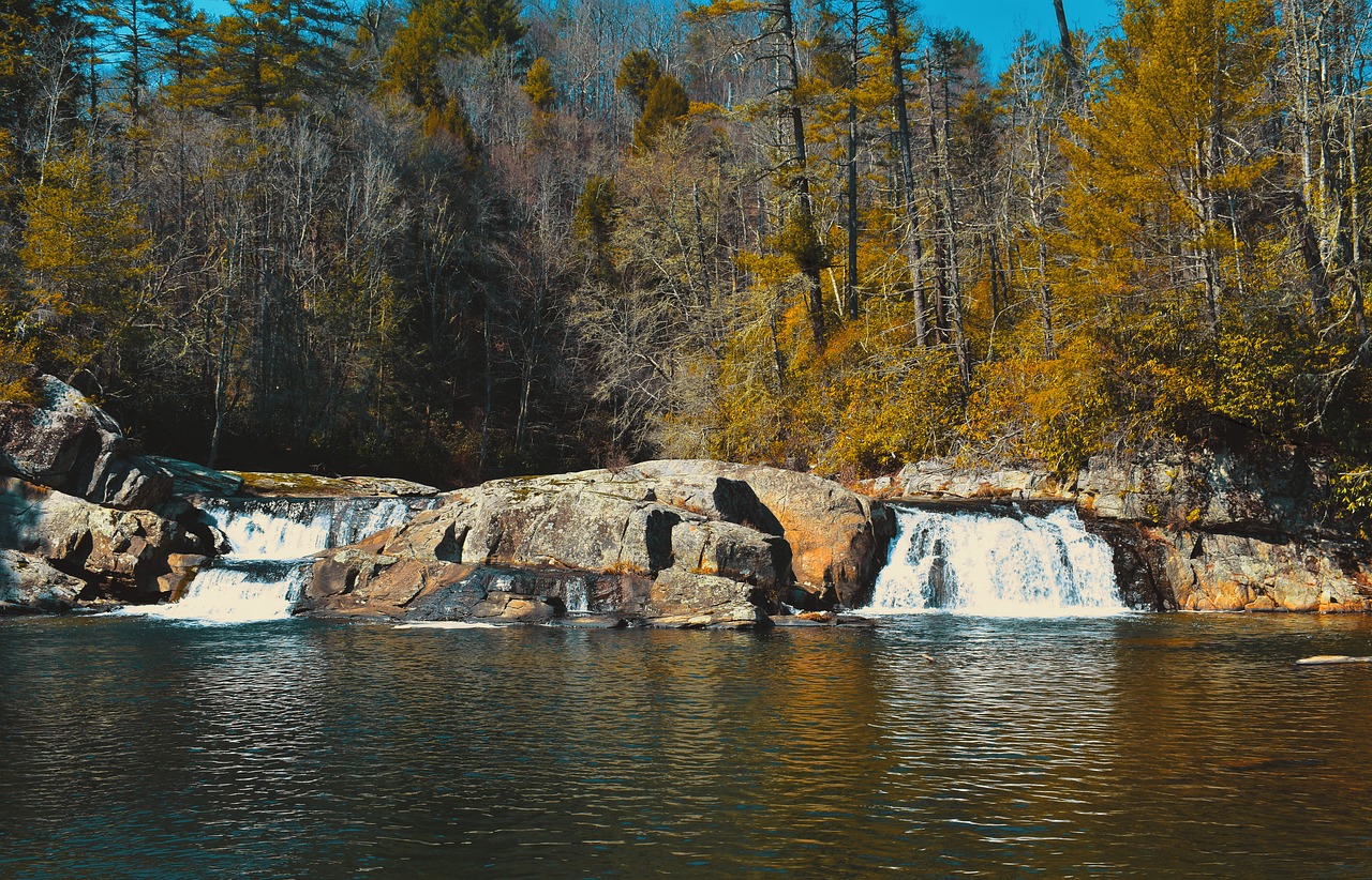 water cascade river free photo