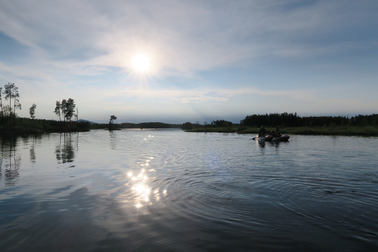 water evening sun free photo