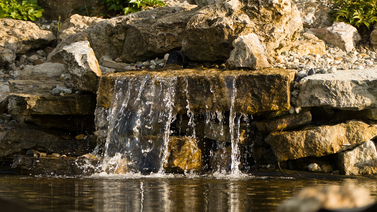 water waterfall pond free photo